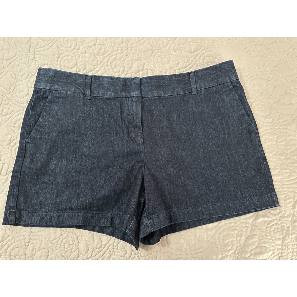 Loft Riviera Women's Shorts, Dark Blue Jean Size 14 4"